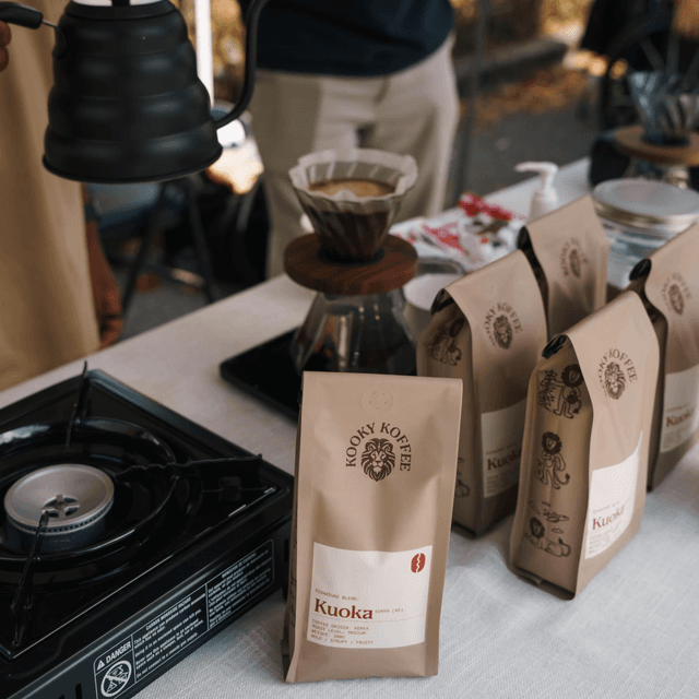 Kooky Koffee farmers market display