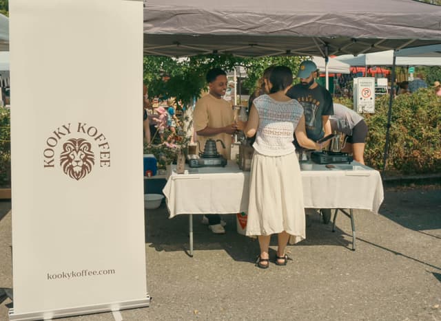Kooky Koffee farmers market interaction
